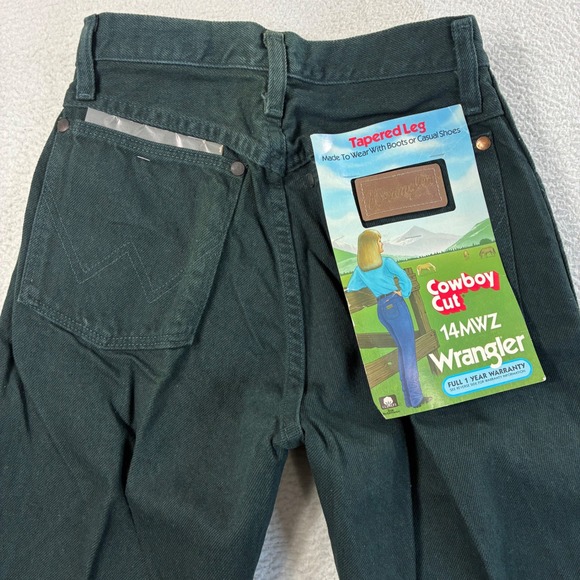 Wrangler Denim - Wrangler Cowboy Cut 14MWZ Tapered Leg Jeans Women 1x34 Green Vintage Cowgirl NWT